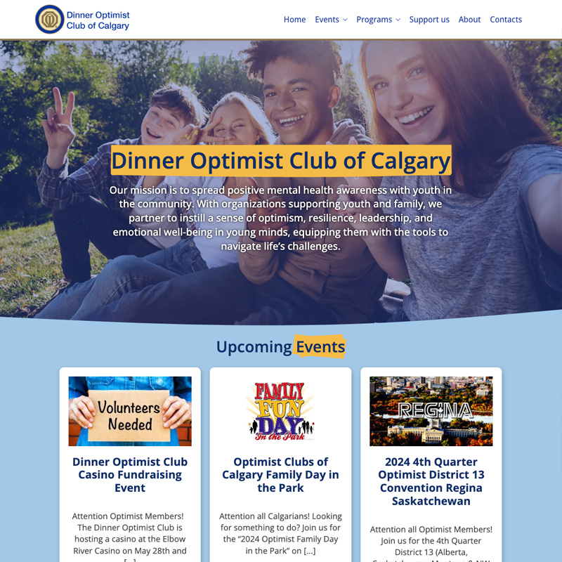 dinner optimist club of calgary homepage