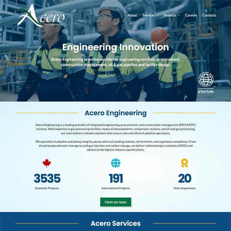 Acero engineering home