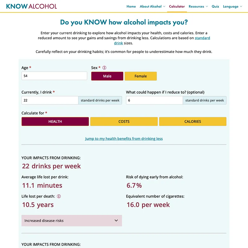 know alcohol uvic screenshot